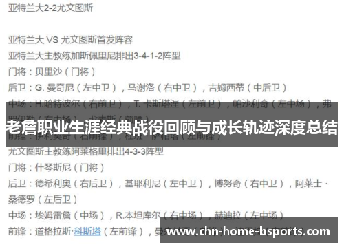 老詹职业生涯经典战役回顾与成长轨迹深度总结 老詹职业生涯经典战役回顾与成长轨迹深度总结